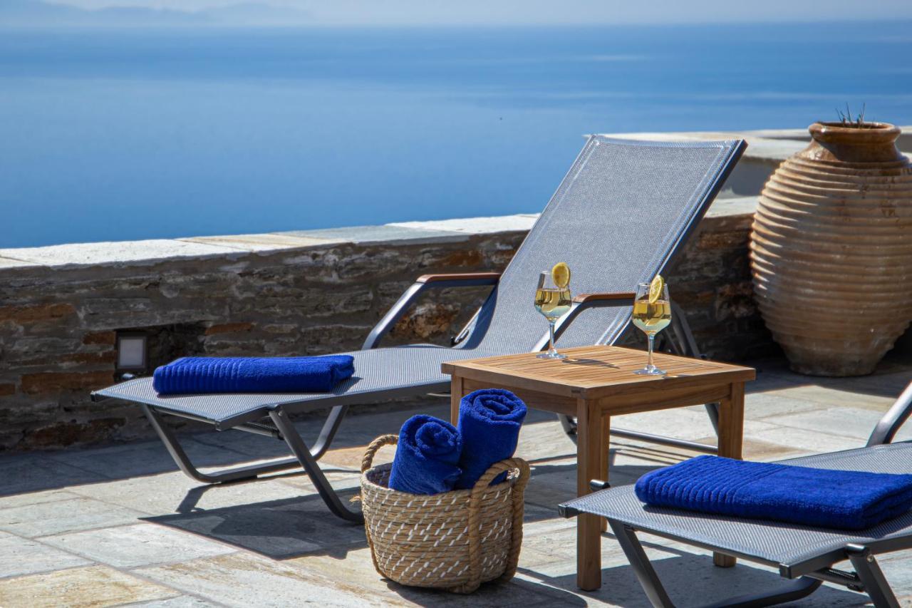 Acron Andros - Luxury Villa With Private Pool Korthio エクステリア 写真
